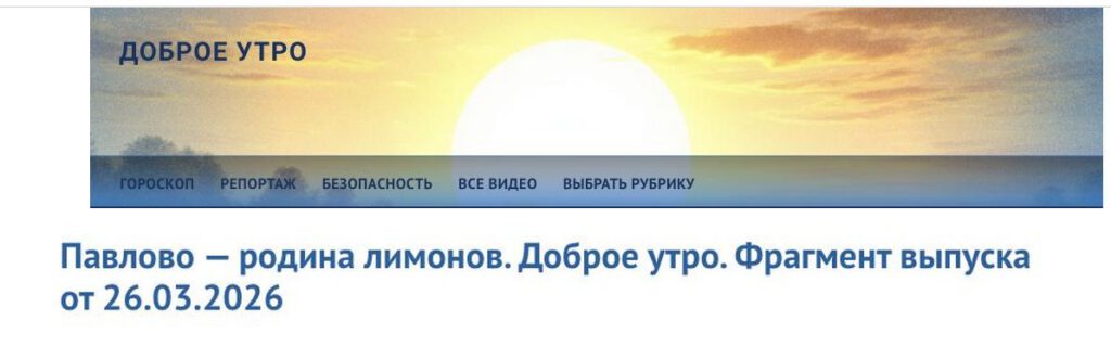 Скриншот публикации о Павловском питомнике