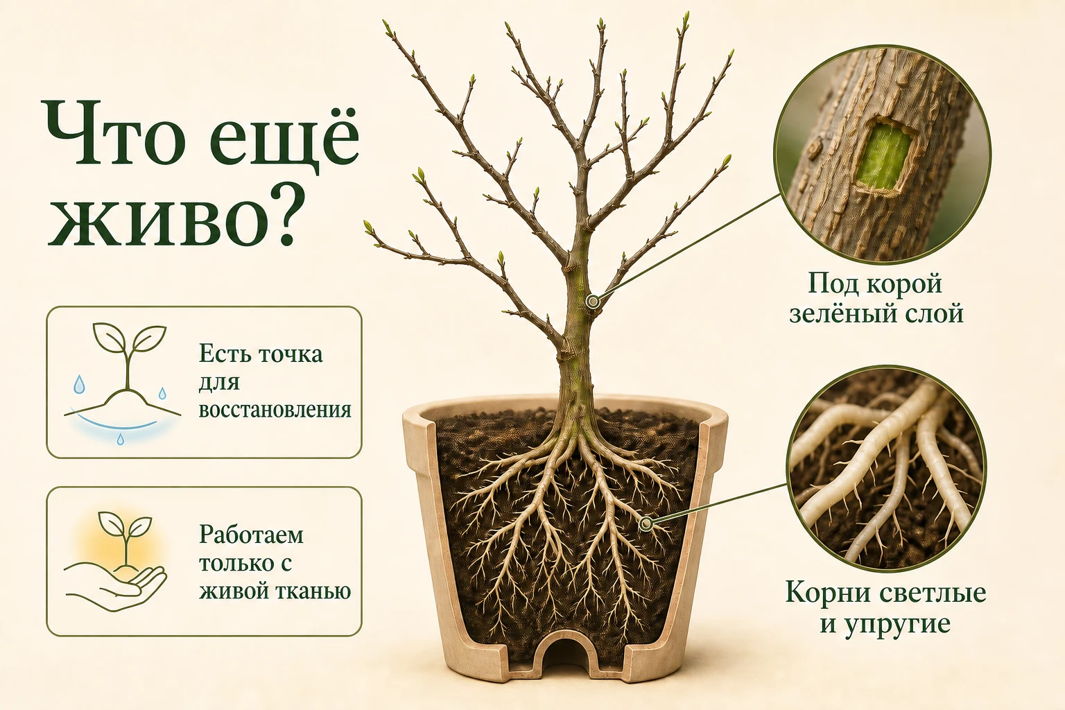 Как проверить живую ветку и корни у ослабленного цитруса