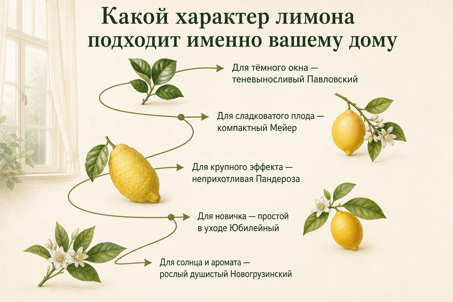 Подбор квартирного сорта лимона по свету, вкусу, размеру плода и простоте ухода